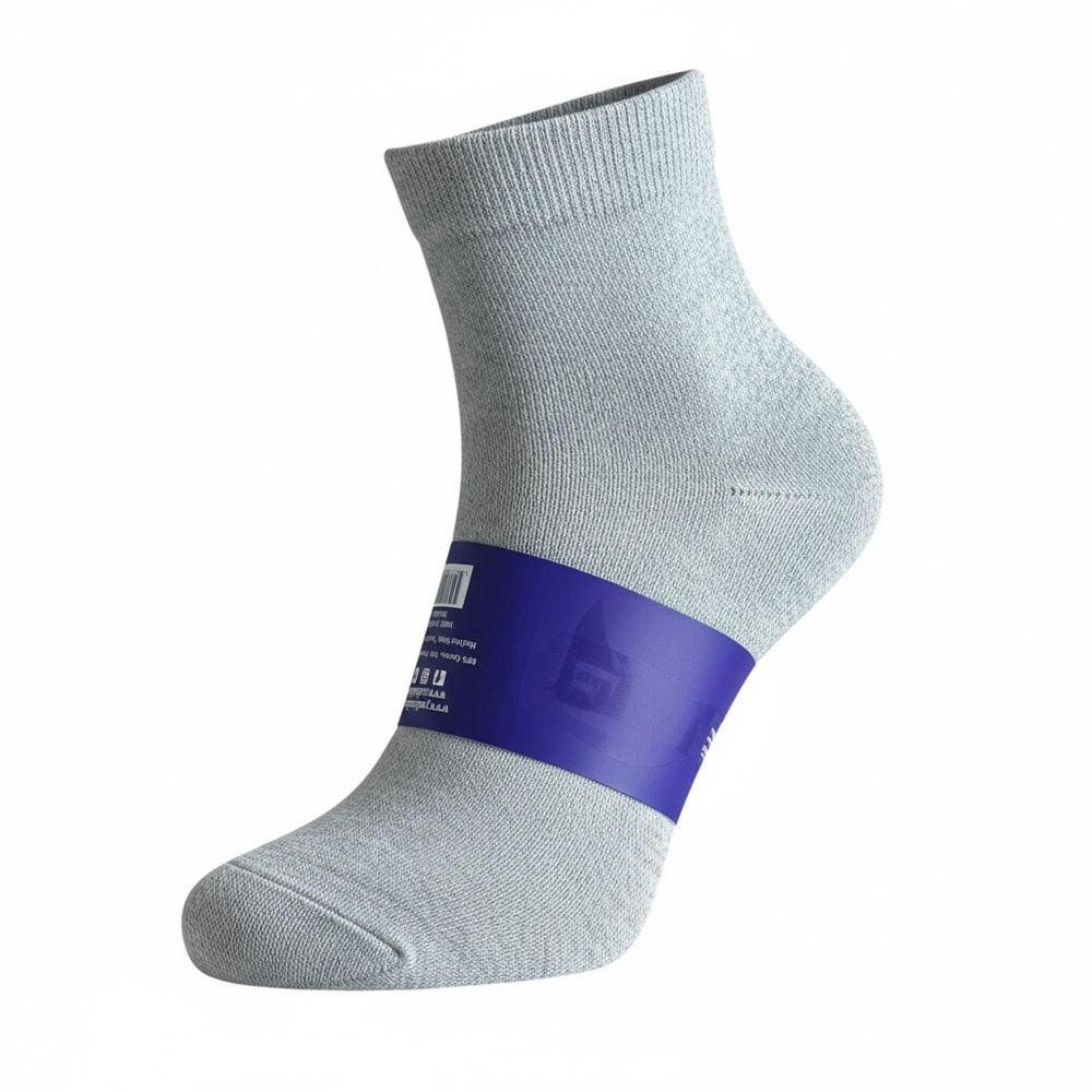 3 PACK Light Gray Athletic Ankle Socks